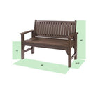 C.R. Plastic Products Generation B01-18 Garden Bench - Slate Grey IMAGE 2