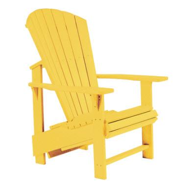 C.R. Plastic Products Generation C03-04 Upright Adirondack - Yellow IMAGE 1