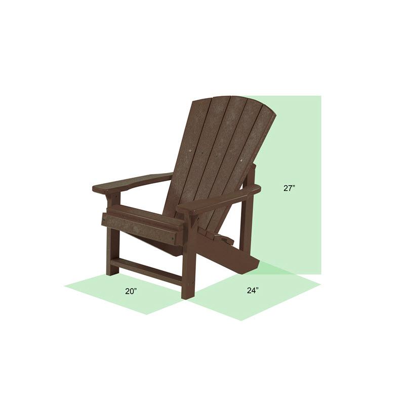 C.R. Plastic Products Generation C08-17 Kids Adirondack - Kiwi Lime IMAGE 2