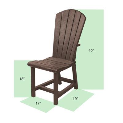 C.R. Plastic Products Generation C11-16 Addy Dining Side Chair - Chocolate IMAGE 2