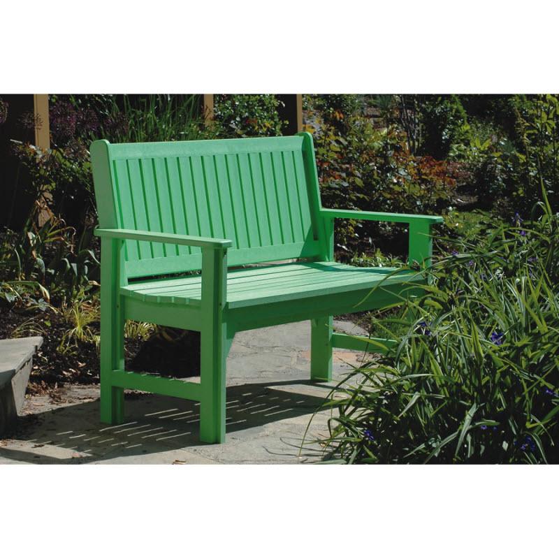 C.R. Plastic Products Generation B01-02 Garden Bench - White IMAGE 3