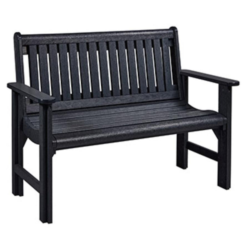 C.R. Plastic Products Generation B01-14 Garden Bench - Black IMAGE 1