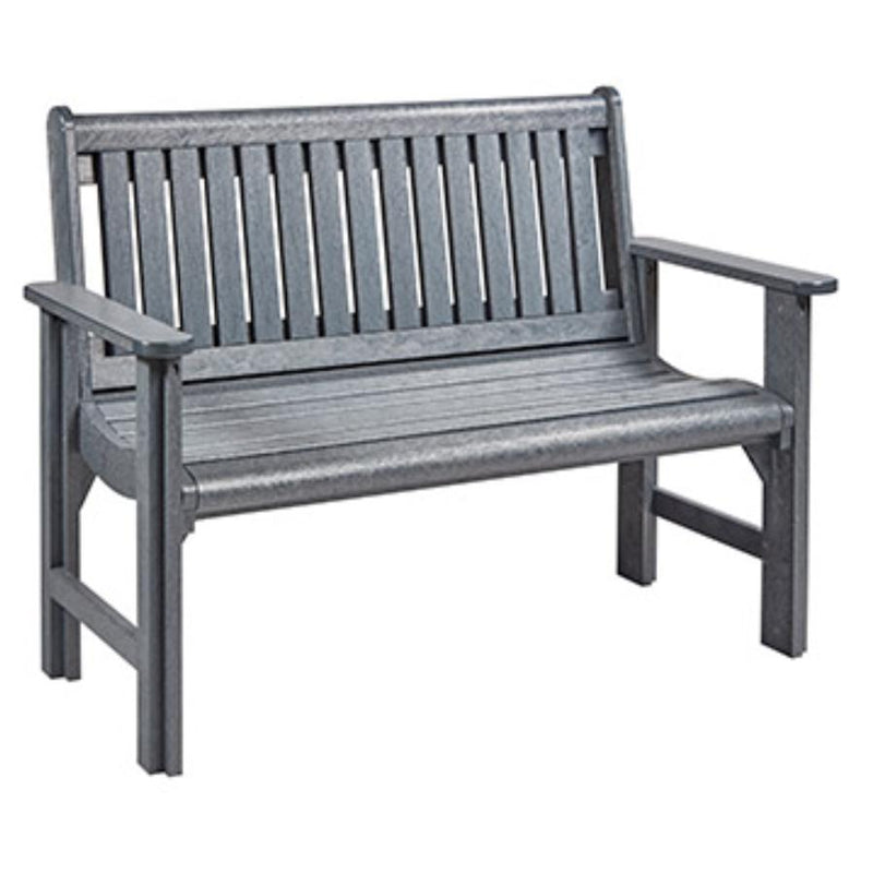 C.R. Plastic Products Generation B01-18 Garden Bench - Slate Grey IMAGE 1