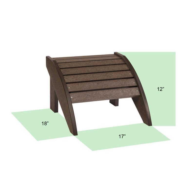 C.R. Plastic Products Generation F01-16 Footstool - Chocolate IMAGE 3