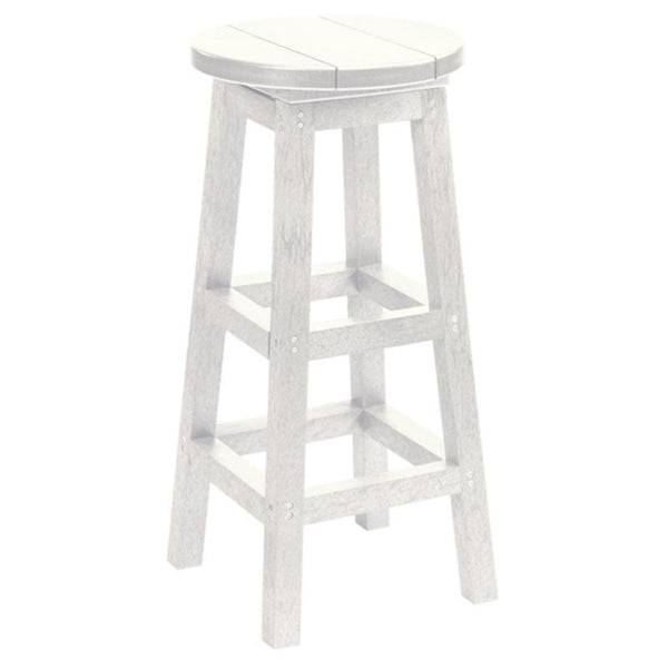 C.R. Plastic Products Generation C23-02 Swivel Bar Stool - White IMAGE 1