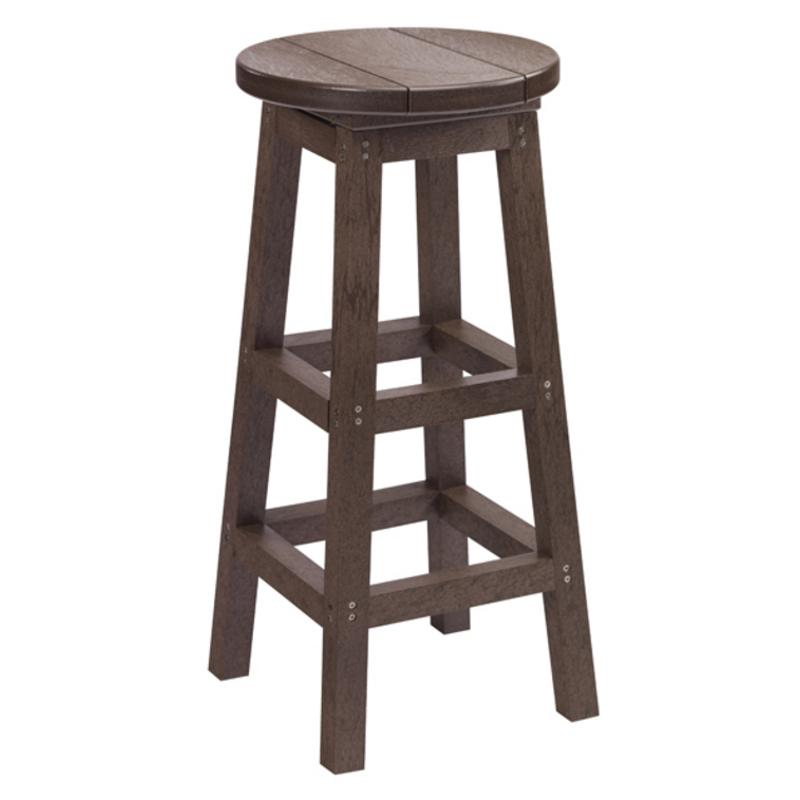 C.R. Plastic Products Generation C23-16 Swivel Bar Stool - Chocolate IMAGE 1