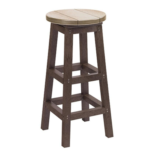 C.R. Plastic Products Generation C23-16-07 Swivel Bar Stool - Chocolate/Beige IMAGE 1