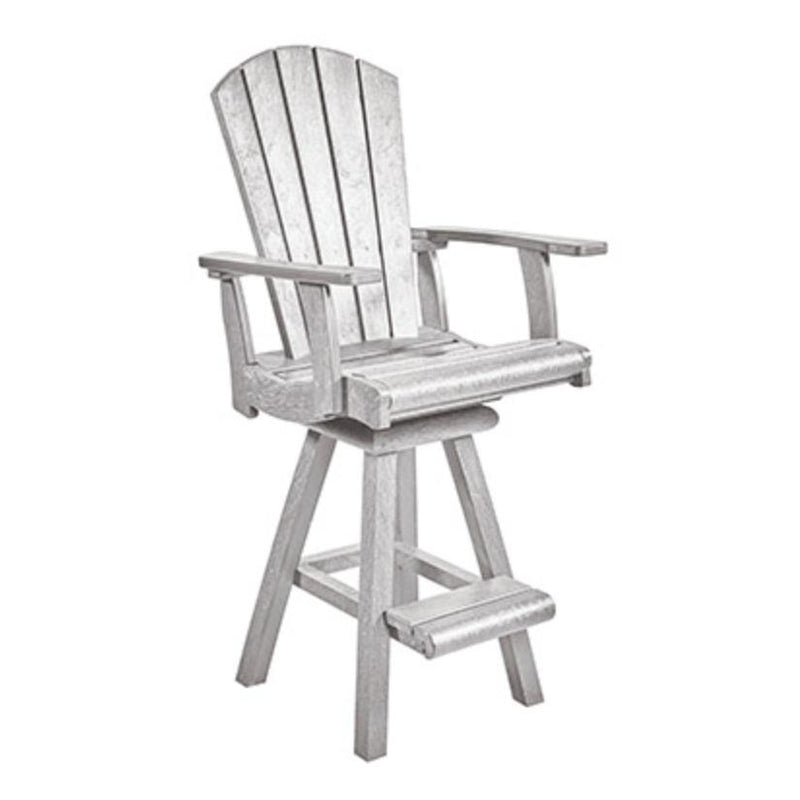 C.R. Plastic Products Generation C25-02 Swivel Pub Chair - White IMAGE 1