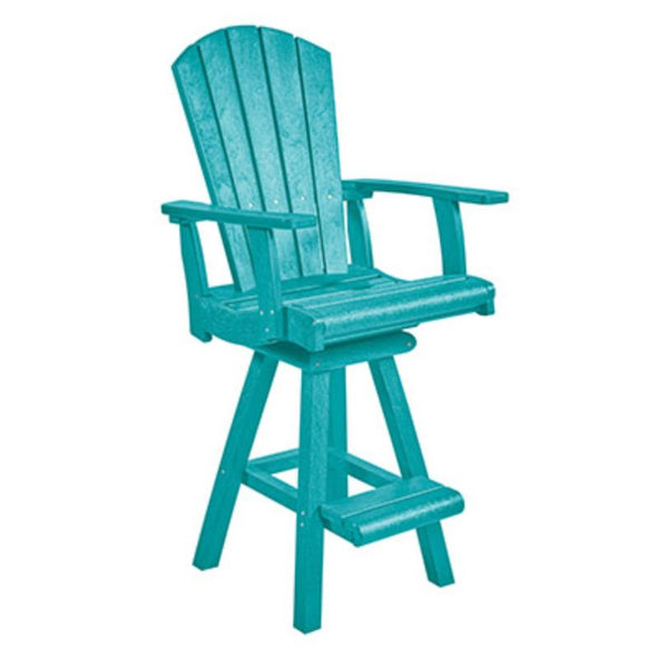 C.R. Plastic Products Generation C25-09 Swivel Pub Chair - Turquoise IMAGE 1