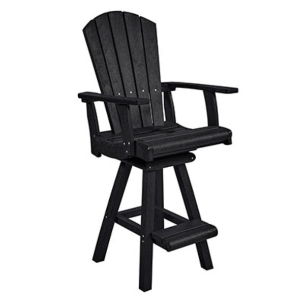 C.R. Plastic Products Generation C25-14 Swivel Pub Chair - Black IMAGE 1