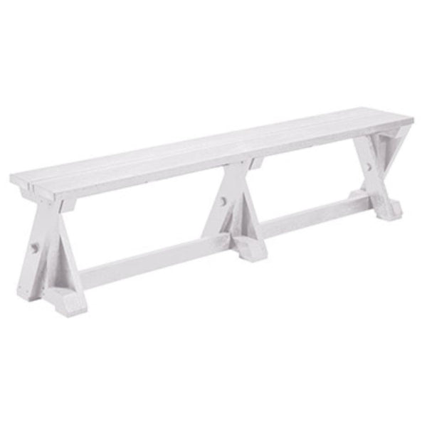 C.R. Plastic Products New Harvest B201-02 Dining Table Bench - White IMAGE 1