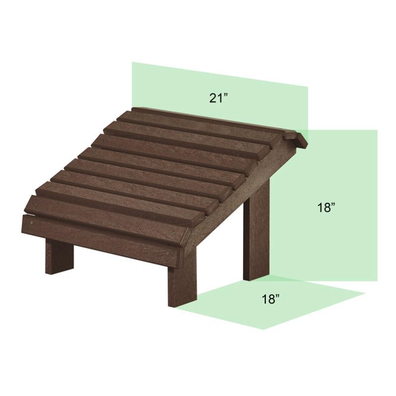 C.R. Plastic Products Generation F04-16-07 Footstool - Chocolate/Beige IMAGE 2