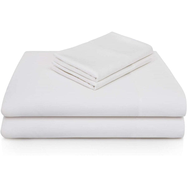 Malouf Rayon Bamboo Bed Sheet Set - White (Split Head California King) IMAGE 1