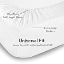 Malouf Rayon Bamboo Bed Sheet Set - White (Split Head California King) IMAGE 7