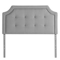 Malouf Carlisle Upholstered Headboard - Stone (King) IMAGE 1