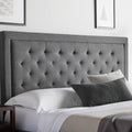 Malouf Hennessy Headboard - Stone (King) IMAGE 1