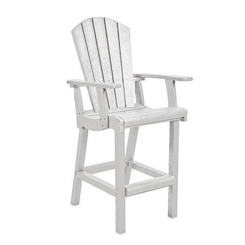 C.R. Plastic Products Generation C28-02 Classic Pub Height Arm Chair - White IMAGE 1