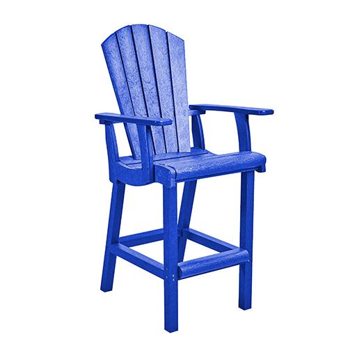 C.R. Plastic Products Generation C28-03 Classic Pub Height Arm Chair - Blue IMAGE 1