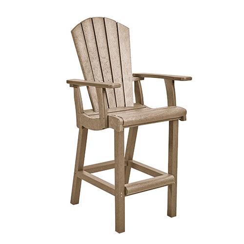 C.R. Plastic Products Generation C28-07 Classic Pub Height Arm Chair - Beige IMAGE 1