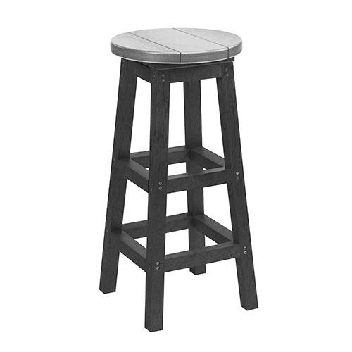 C.R. Plastic Products Generation C23-18-19 Swivel Bar Stool - Slate/Light Grey IMAGE 1