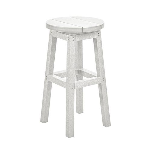 C.R. Plastic Products Generation C21C-02 Counter Height Bar Stool - White IMAGE 1