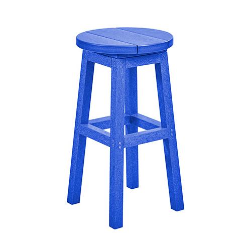 C.R. Plastic Products Generation C21C-03 Counter Height Bar Stool - Blue IMAGE 1