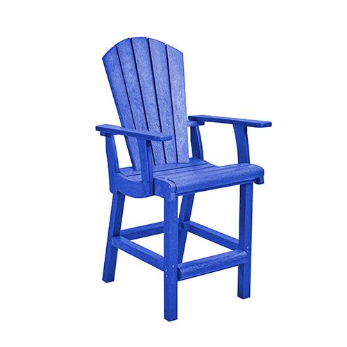 C.R. Plastic Products Generation C28C-03 Classic Counter Arm Chair - Blue IMAGE 1