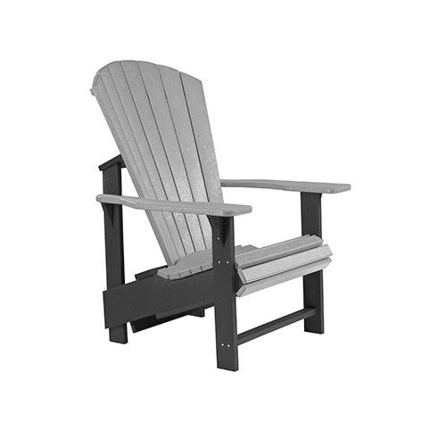 C.R. Plastic Products Generation C03-18-19 Upright Adirondack - Slate/Light Grey IMAGE 1