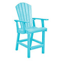 C.R. Plastic Products Generation C28C-11 Classic Counter Arm Chair - Aqua IMAGE 1