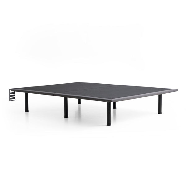 Malouf Thin Deck Upholstered Platform Bed Frame - Twin/Charcoal IMAGE 1