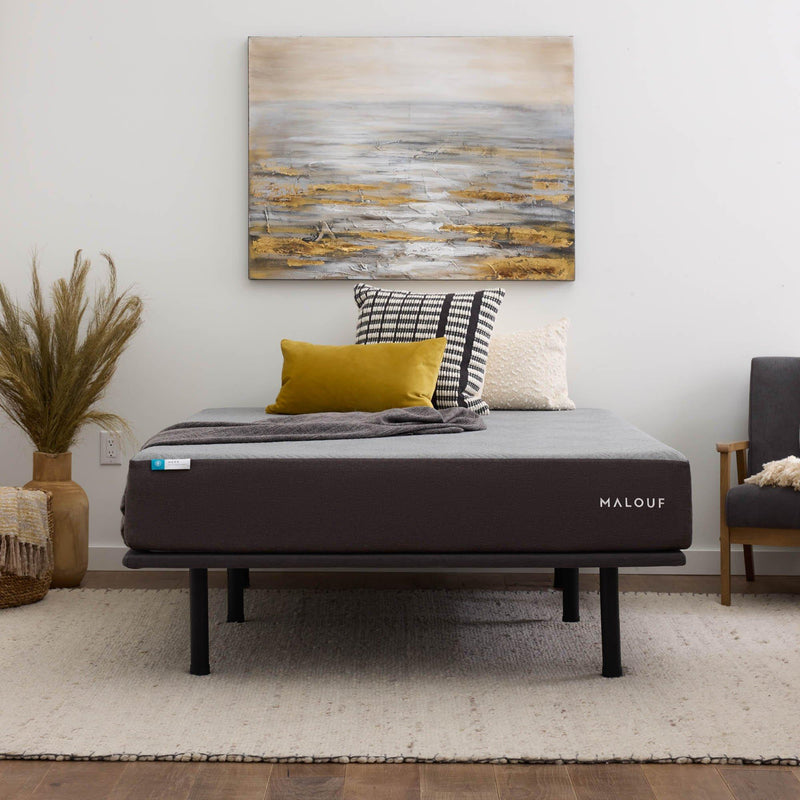 Malouf Thin Deck Upholstered Platform Bed Frame - Twin/Charcoal IMAGE 8