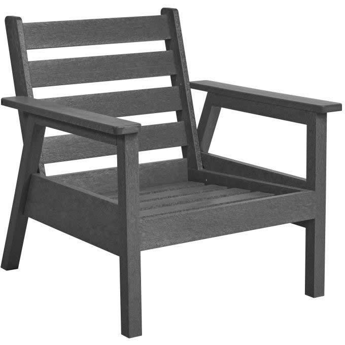 C.R. Plastic Products Tofino DSF281-18 Arm Chair - Slate Grey IMAGE 1