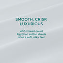  Tempur-Pedic TEMPUR Luxe Egyptian Cotton Pillowcase Set  Sleepy Blue (Queen) IMAGE 17