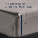 Tempur-Pedic TEMPUR Luxe Egyptian Cotton Sheet Set Cool Gray (Twin) IMAGE 3