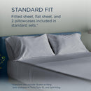  Tempur-Pedic TEMPUR Luxe Egyptian Cotton Sheet Set Silver Mist (Twin XL) IMAGE 11