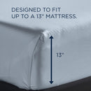  Tempur-Pedic TEMPUR Luxe Egyptian Cotton Sheet Set Sleepy Blue (Twin) IMAGE 3