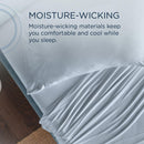  Tempur-Pedic TEMPUR Rayon from Bamboo Sheet Set Sleepy Blue (Split King) IMAGE 7