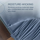  Tempur-Pedic TEMPUR Rayon from Bamboo Sheet Set Vintage Indigo (Queen) IMAGE 7