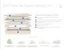 EOS Pillowtop Customizable Organic Mattress