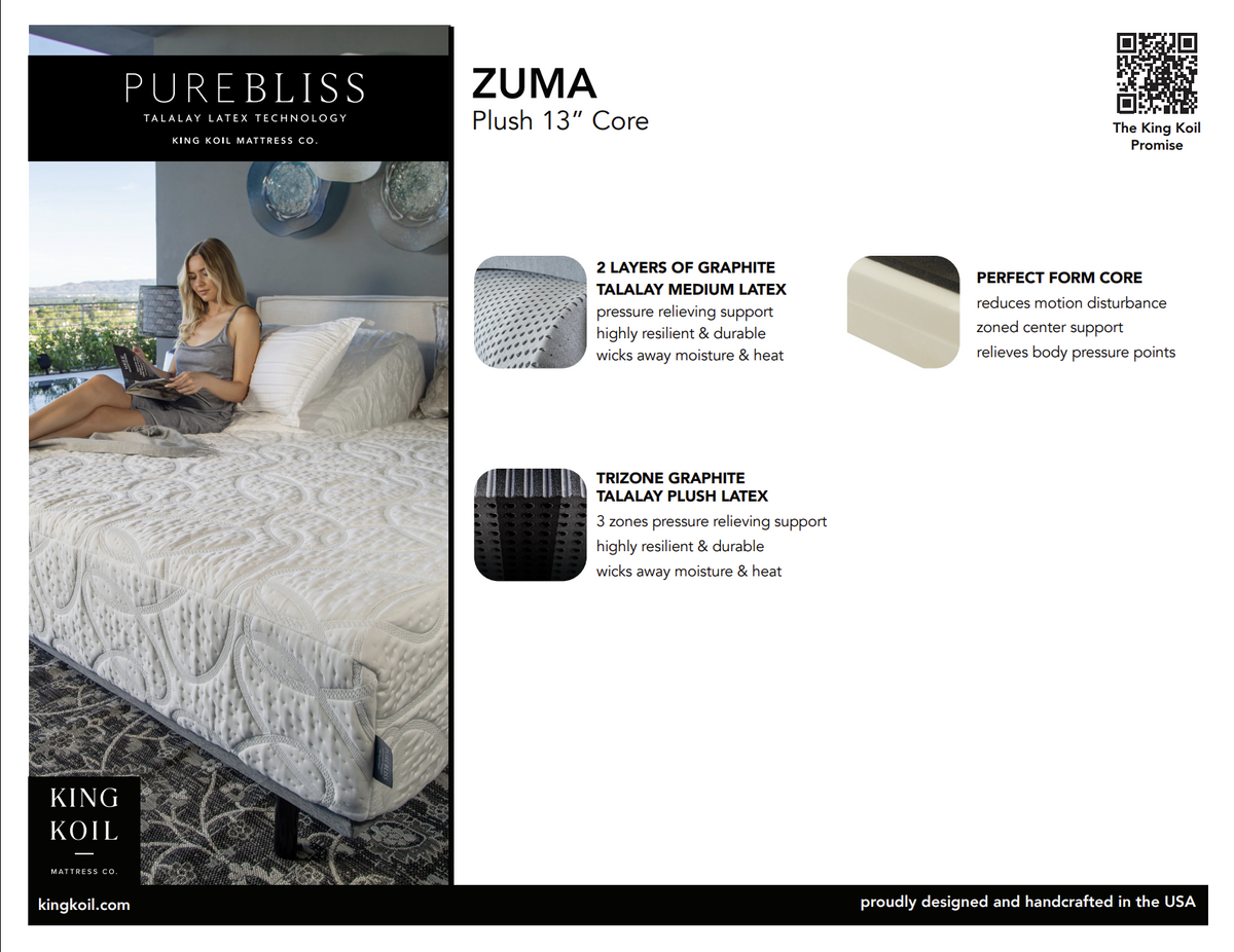 King Koil PureBliss Zuma Plush Mattress (Queen)